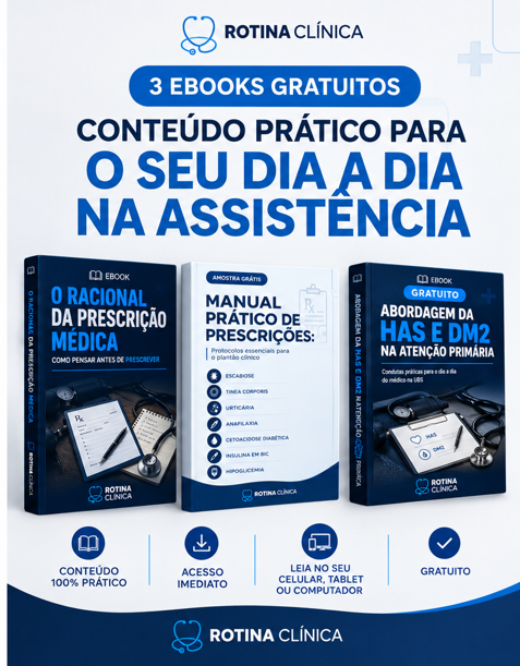 3 ebooks gratuitos do Rotina Clínica